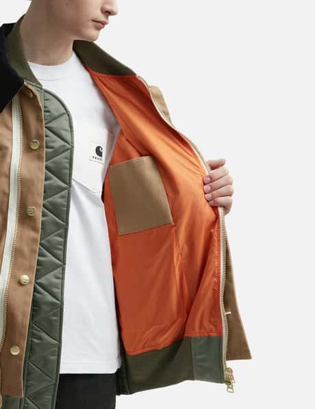 Sacai - Sacai X Carhartt WIP Canvas X MA-1 Jacket Michigan | HBX