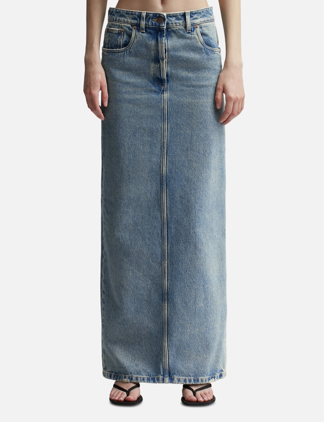 Denim Maxi Skirt view 6