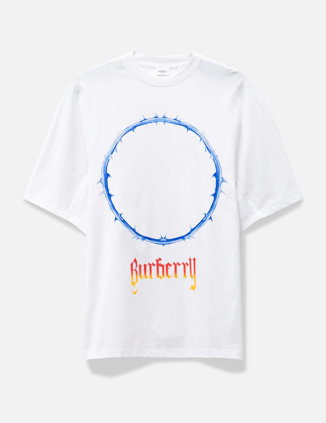 버버리 Burberry Thorn and Logo Print Cotton Oversized T-shirt