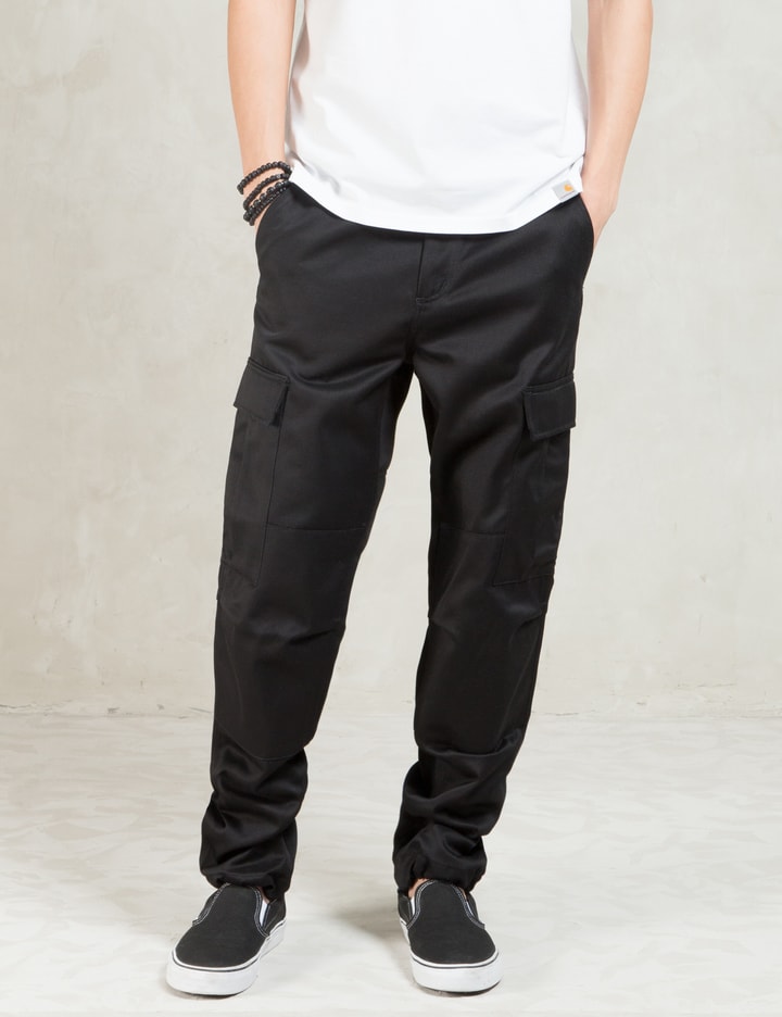 Black Rigid Regular Cargo Pants Placeholder Image