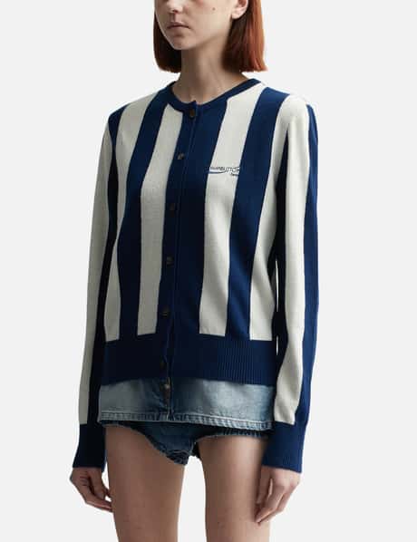 STRIPE BASIC LOGO CARDIGAN view 7
