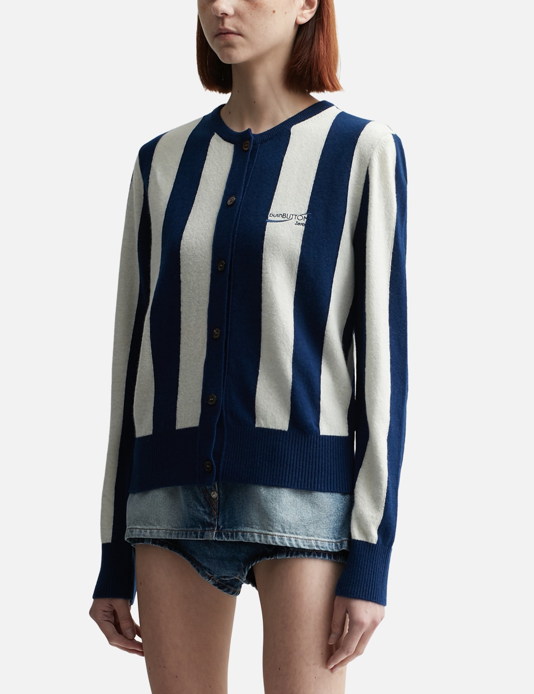 STRIPE BASIC LOGO CARDIGAN view 14