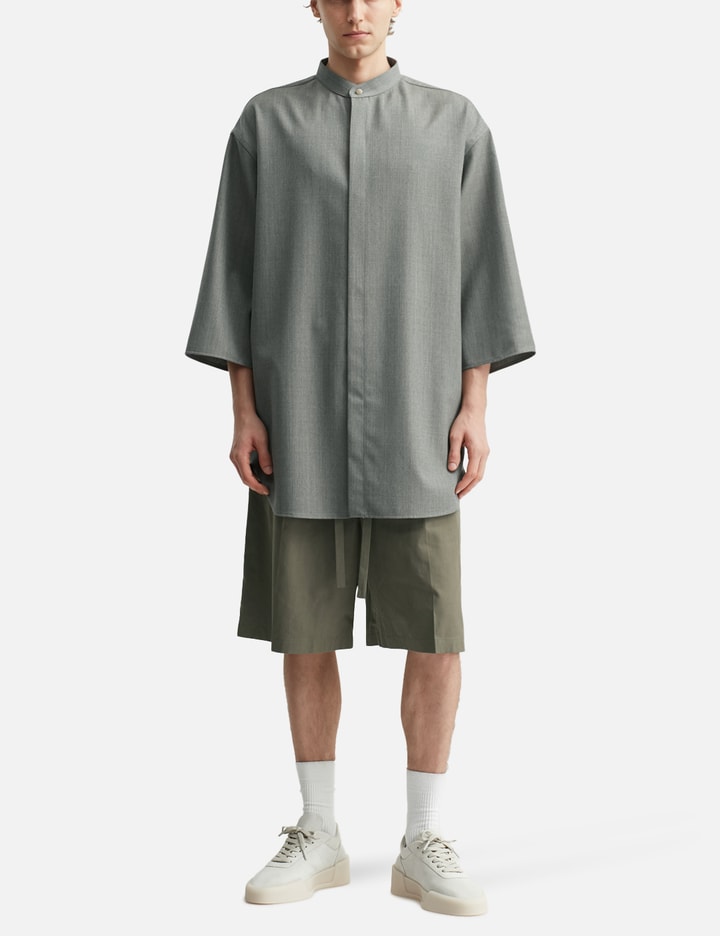 Band Collar Short Sleeve Shirt Placeholder Image
