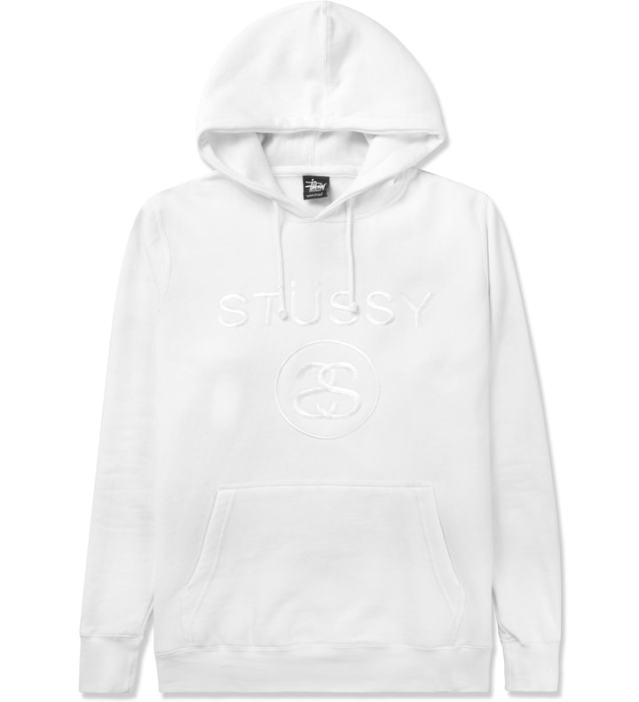 White Stussy Link Emb. Hoodie Placeholder Image