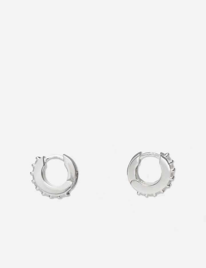 Shop Hatton Labs Double Eternity Spike Hoop Earrings In Silver