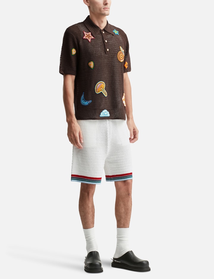 Motif Crochet Polo Shirt Placeholder Image