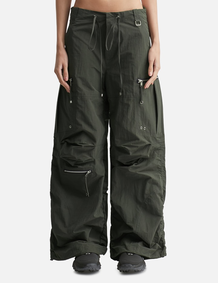 Nache Puckering Jogger Pants In Green