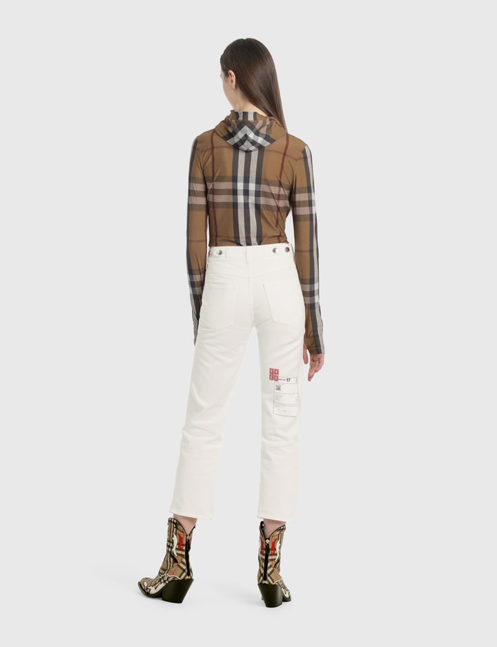 Straight Fit Montage Print Cropped Jeans Placeholder Image