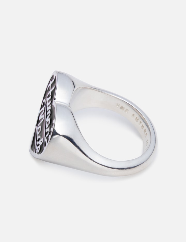Shop Human Made Heart Silver Ring In Black
