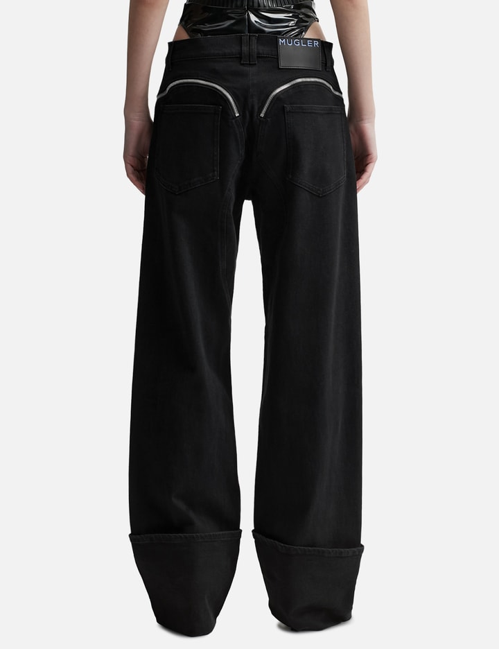Cuffed Zipper Jeans Placeholder Image