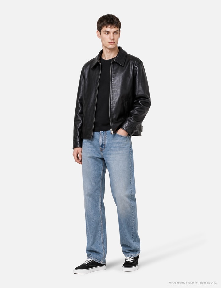 Tonywack Cow Leather Buckle Zip Jacket