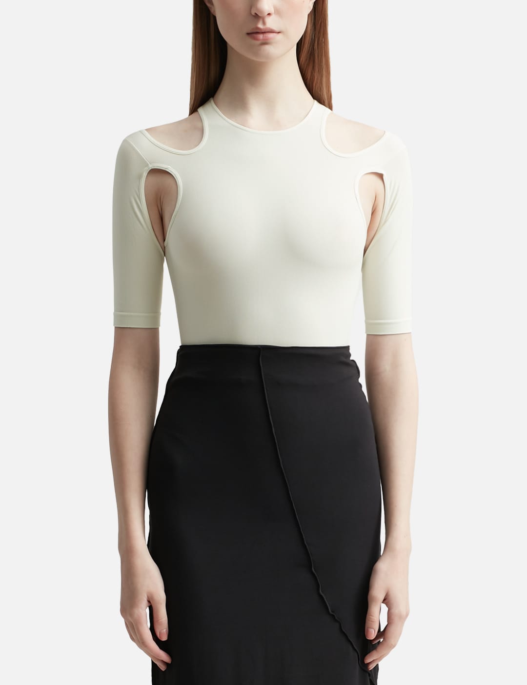 ANDRE?DAMO Cut-Out Detail Sculpted Body Top