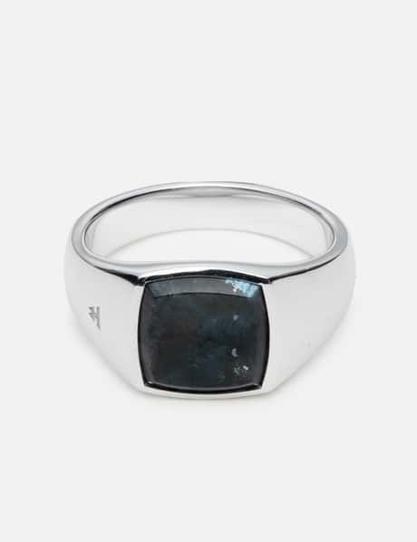 Tom Wood Kay Ring Black Larvikite