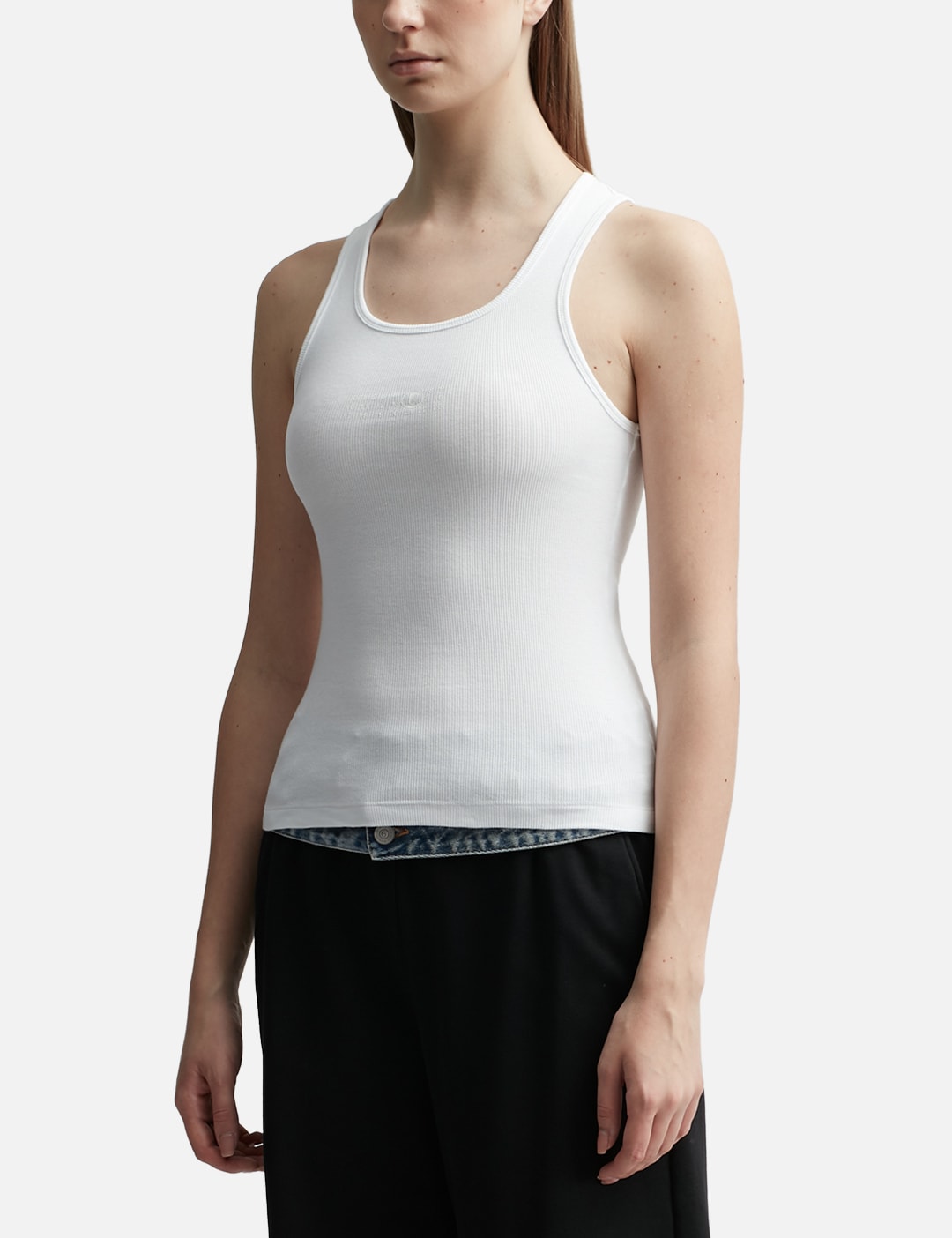 Cotton Rib Jersey Vest Top view 8
