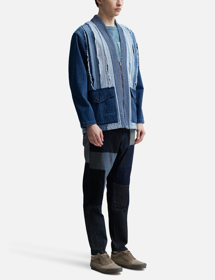 Shop Fdmtl 3 Year Wash Obi Haori Jacket In Blue