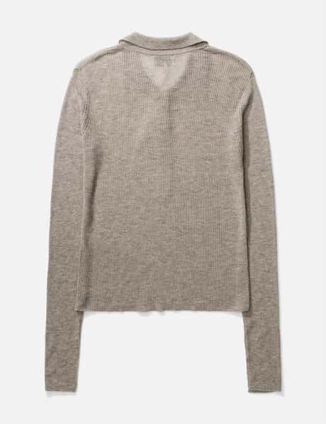 Polo Shirt In Sheer Wool view 8