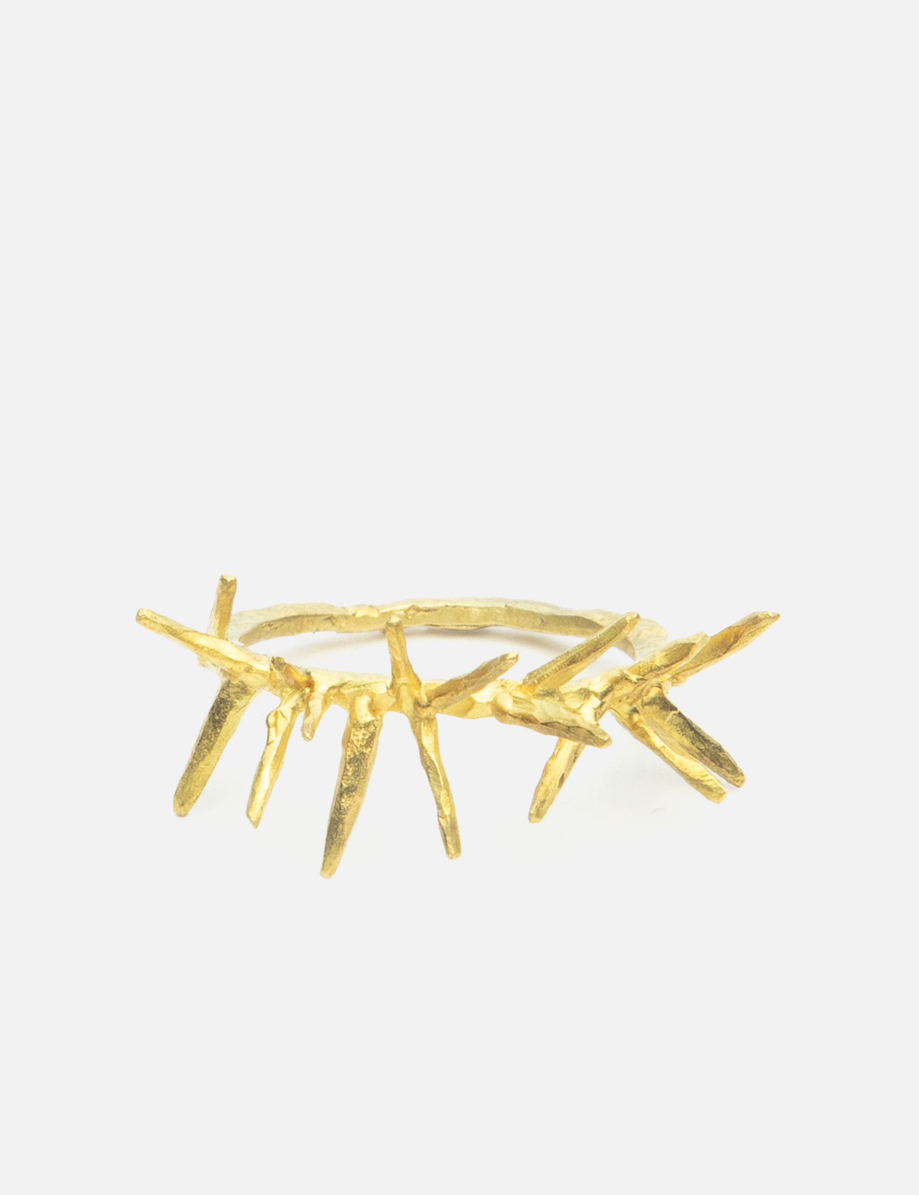 UC1E4R01 Brass Thorn Ring view 7