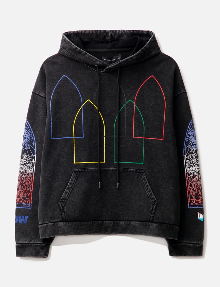Shop Who Decides War Intertwined Windows Hooded Sweatshirt In Black