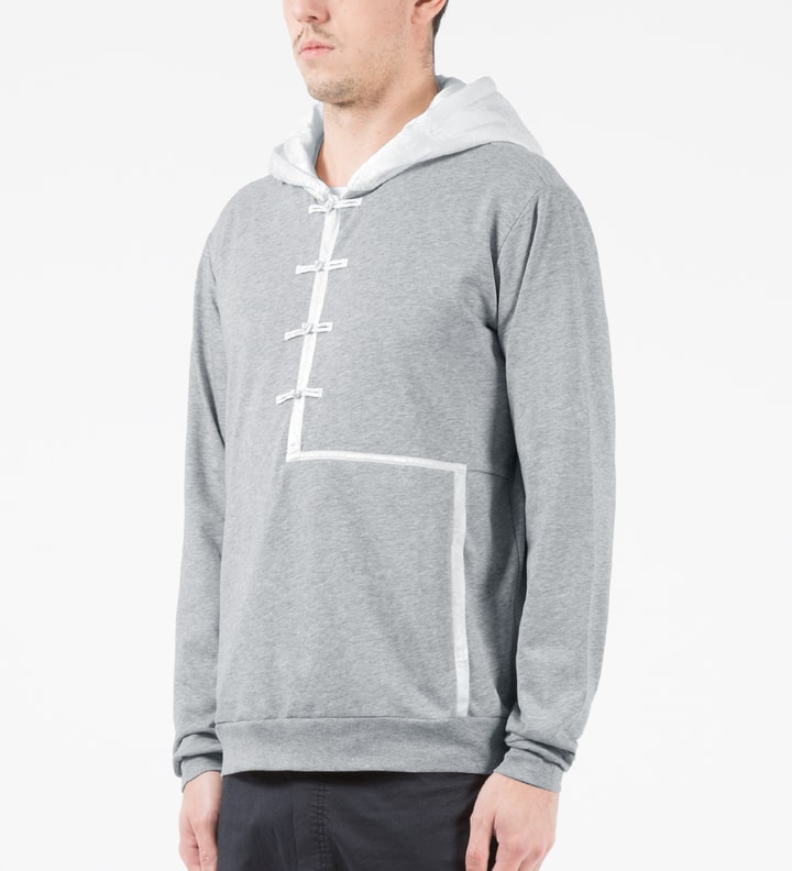 Grey Chinese Silk Hoodie Shirt Placeholder Image