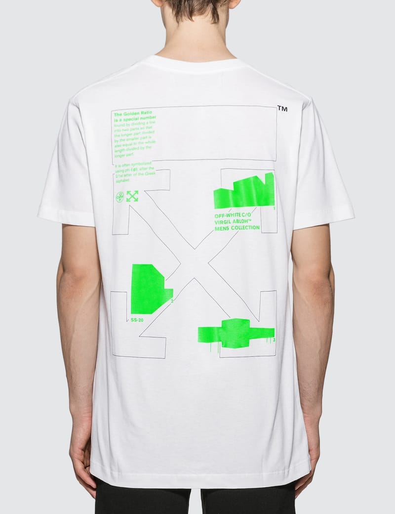OFF-WHITE Slim Fit Arch Shapes T-Shirt White/Green