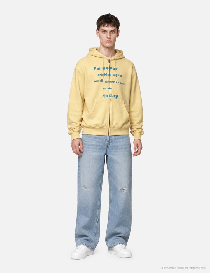 Praying Never Drinking Again Yellow Hoodie