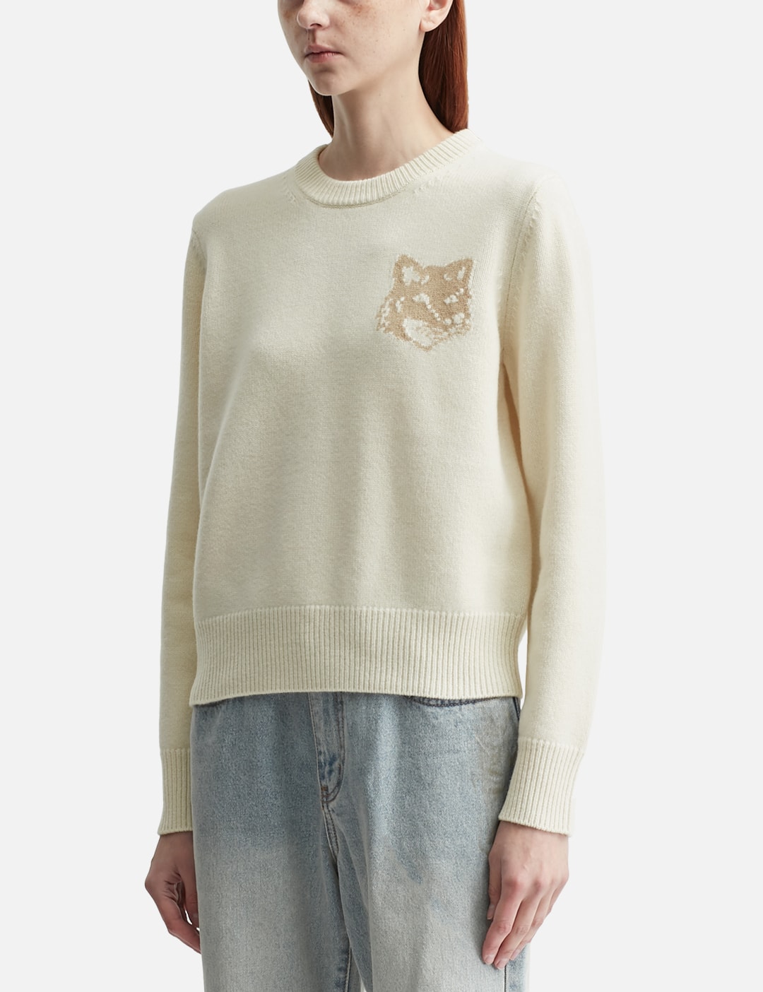 Fox Head Intarsia Merino Jumper view 14