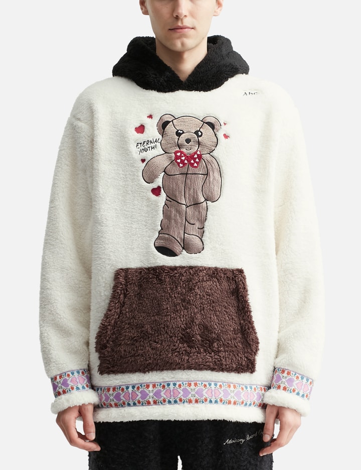 Abc. Bear Patch Boa Fleece Pullover Hoodie Placeholder Image