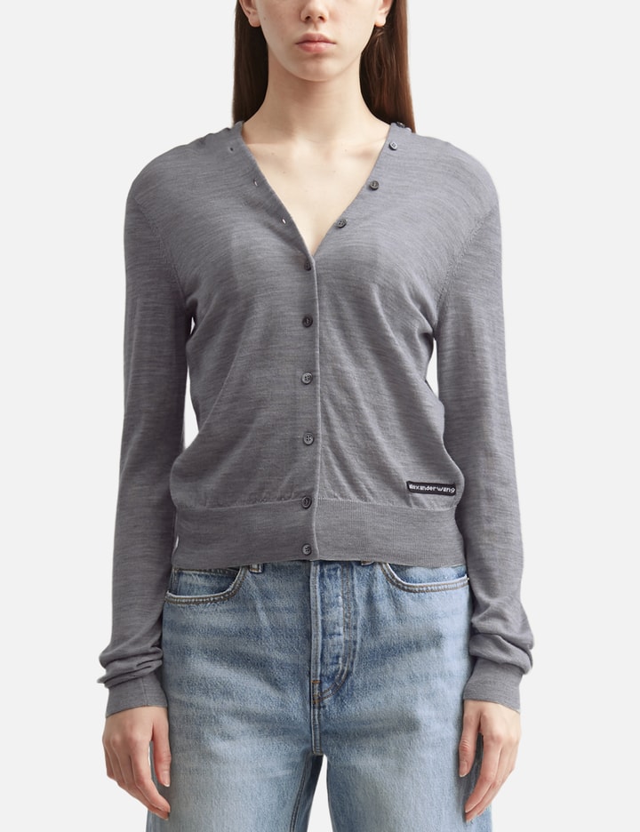 Alexander Wang Button-Front Long Sleeve Cardigan