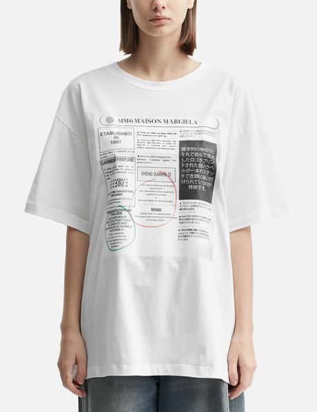 MM6 Maison Margiela Newspaper Logo T-shirt