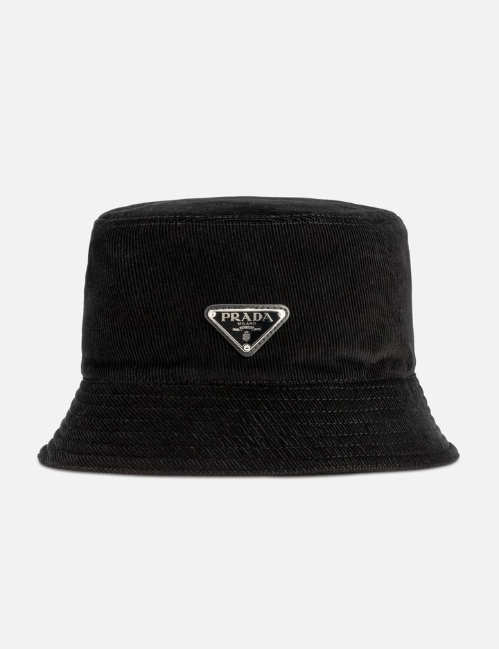 Shop Prada Corduroy Bucket Hat In Black