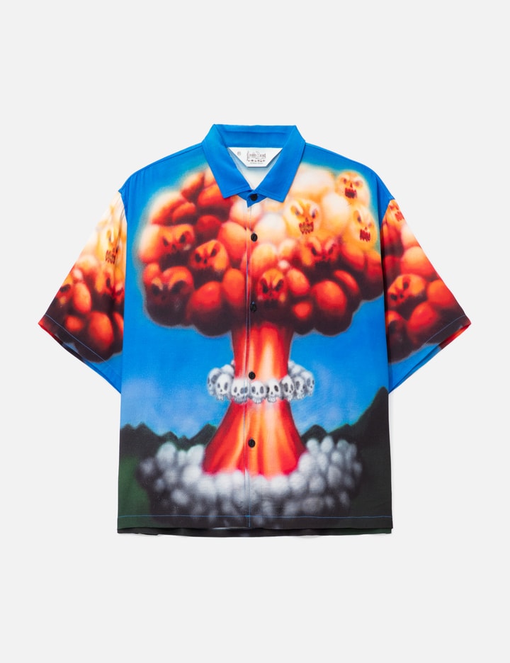 Brain Dead Explosion Short Sleeve Button Down Shirt