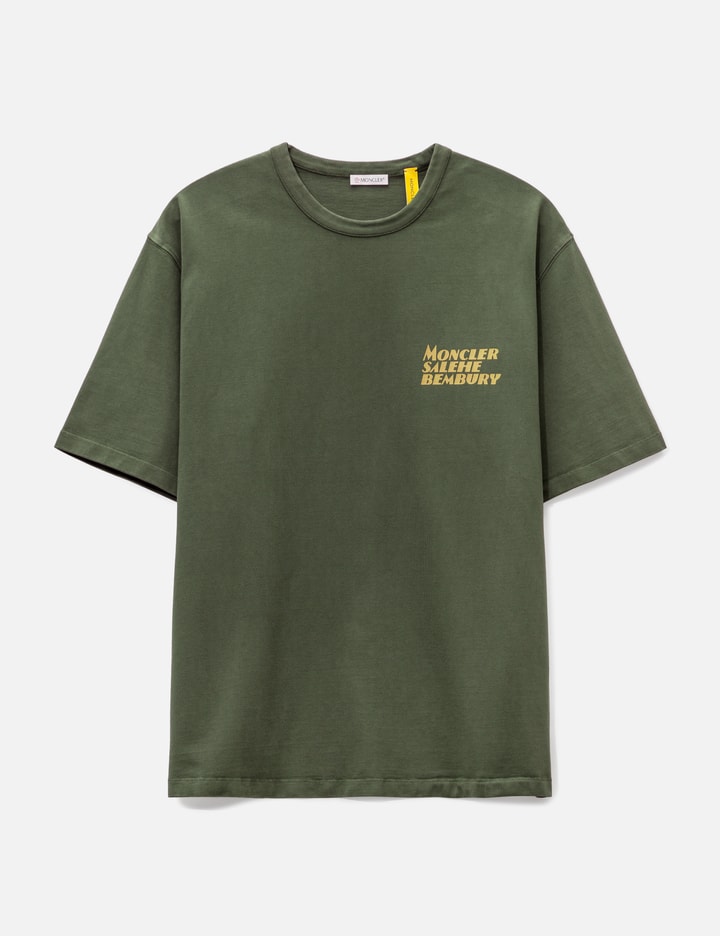 Shop Moncler Genius Logo T-shirt In Green