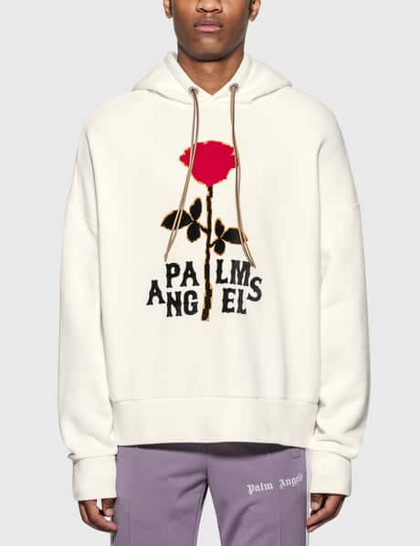 Pullover Hoodie Palm Angels Hoodie Rose Palm Angels Red Rose