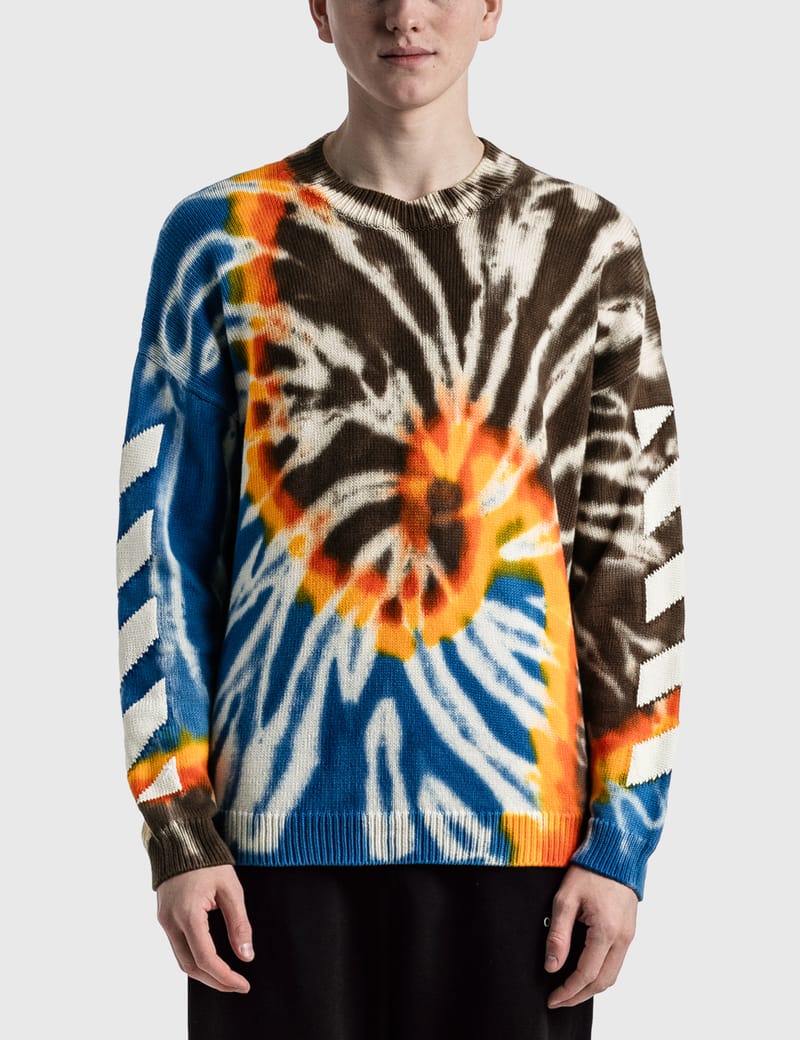 off white tie dye jumper