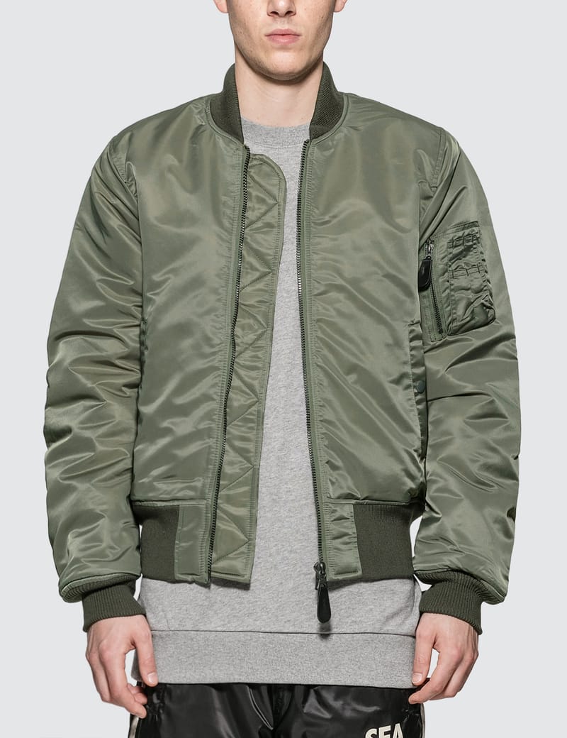 WINDANDSEA reversible MA-1 オリーブ Lサイズ WIND AND SEA(ウィン 