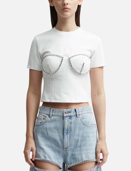 Area CRYSTAL BUSTIER CUP T-SHIRT