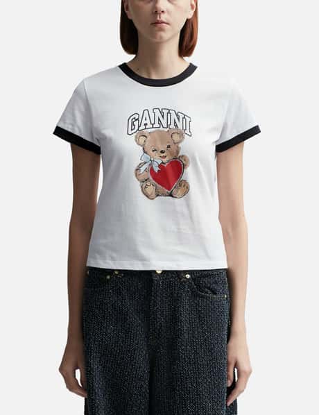 Ganni Basic Jersey Bear Small T-shirt