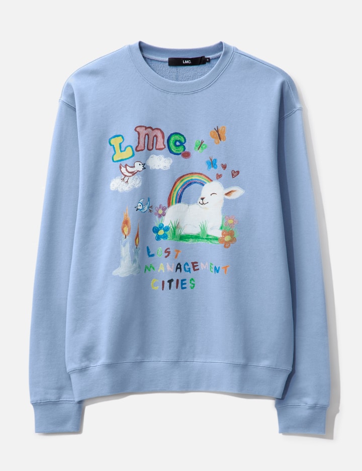 Lmc Crayon Sheep Sweatshirt In Blue