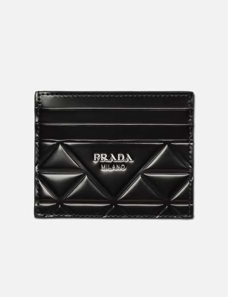 Prada Brushed Leather Credit Card Holder