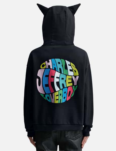 Charles Jeffrey Loverboy PRINTED LOGO EARS HOODIE HBX