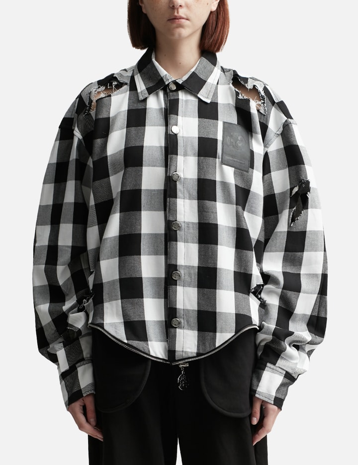 REVERSIBLE DESTROYED FLANNEL SHIRT Placeholder Image