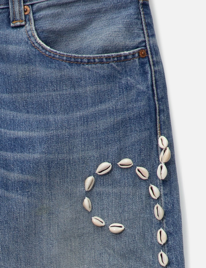 Cowrie Shell Denim Shorts Placeholder Image