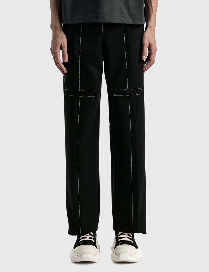 Contrast Top Stitch Tailored Trousers Placeholder Image
