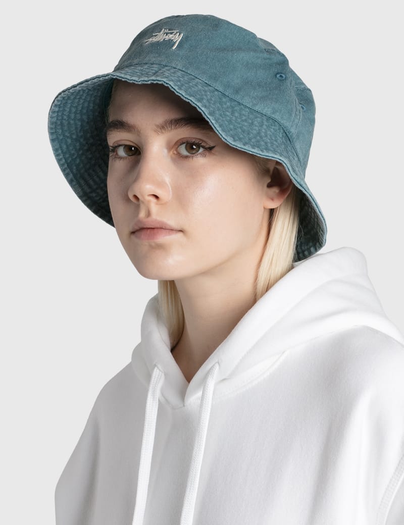 stussy stock washed bucket hat