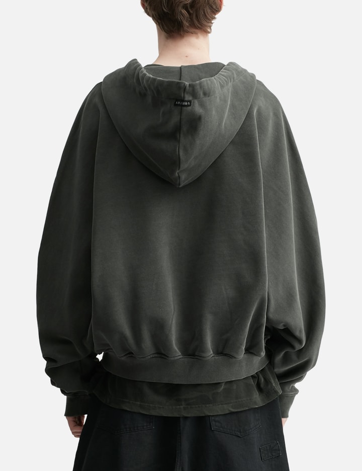AJOBYAJO Laced Multi-Drawstring Zip-Up Hoodie