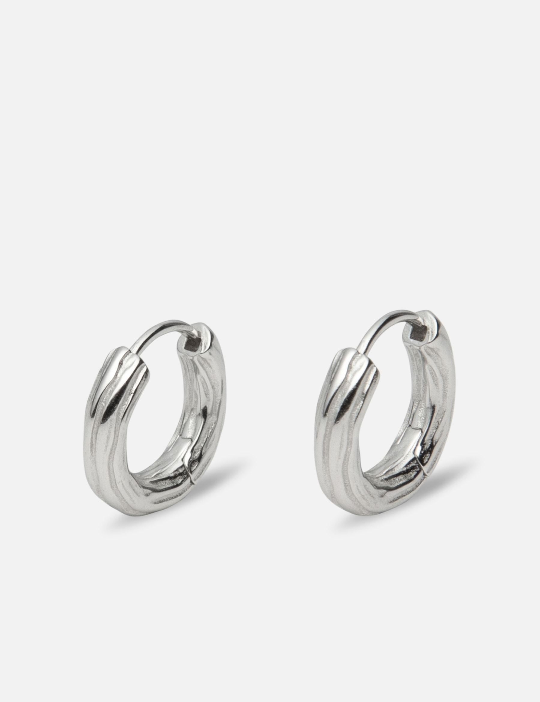Wooody Hoop Oxidised Earrings view 7