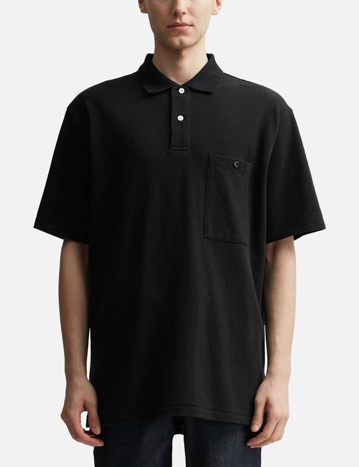 Shop Human Made Big Polo Shirt In Black