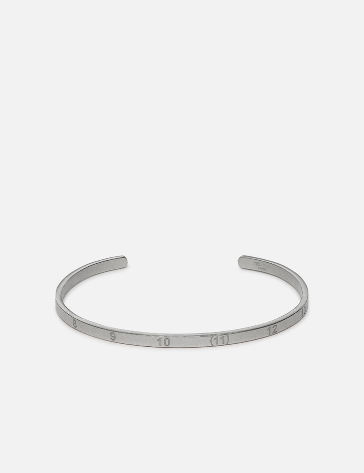 Maison Margiela Slim Cuff Bracelet In Silver