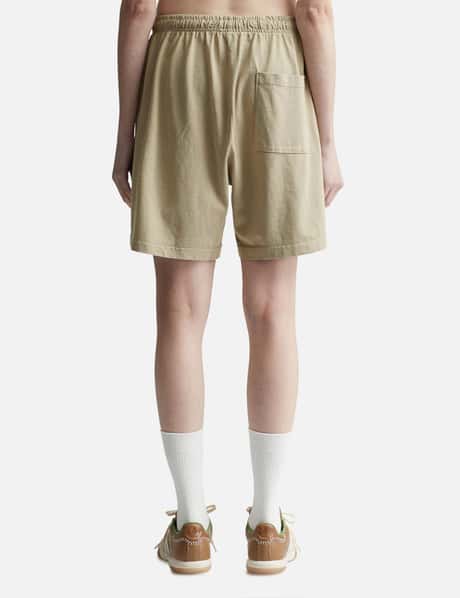 Serif Logo Embroidered Gym Shorts Elephant/White view 9