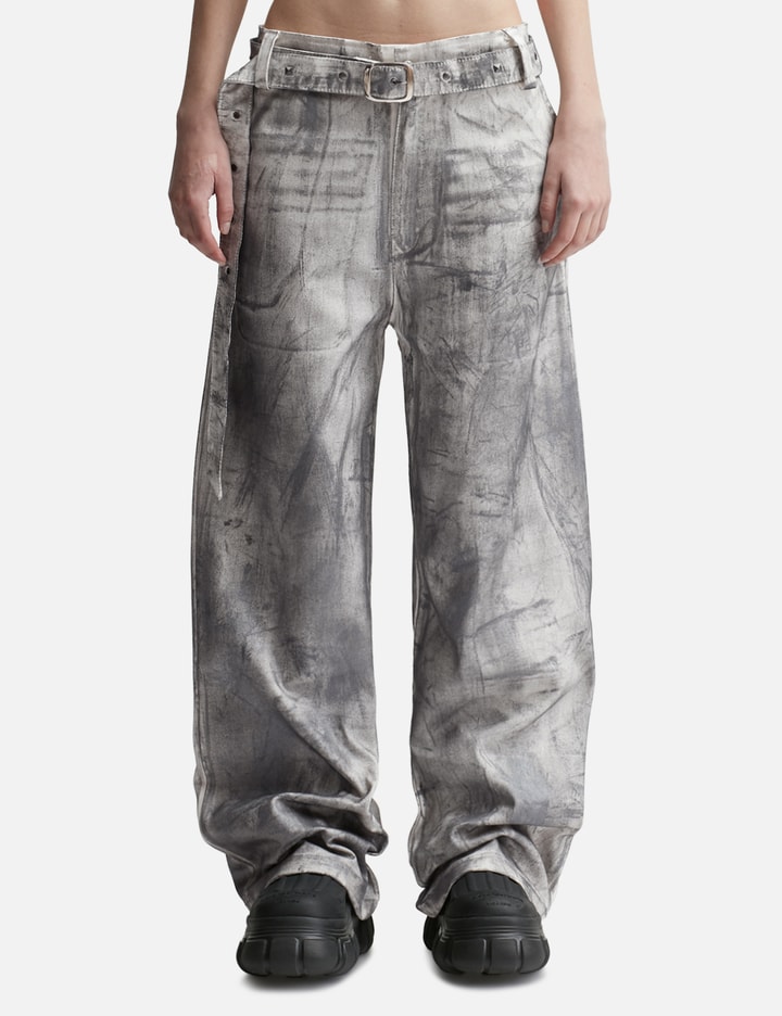 Waxed Double Belt Jeans Placeholder Image